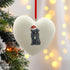 Newfoundland in Santa Hat Christmas Heart Bauble